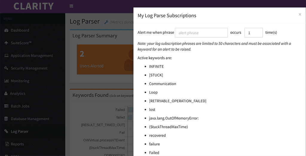 Clarity-log-parse